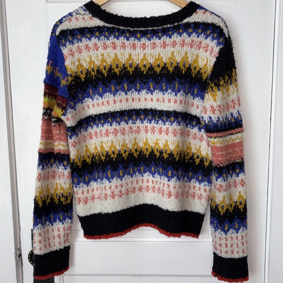 FREE PEOPLE BEST DAY EVER COLORBLOCK CREWNECK
SWEATER - Picture 5 of 8